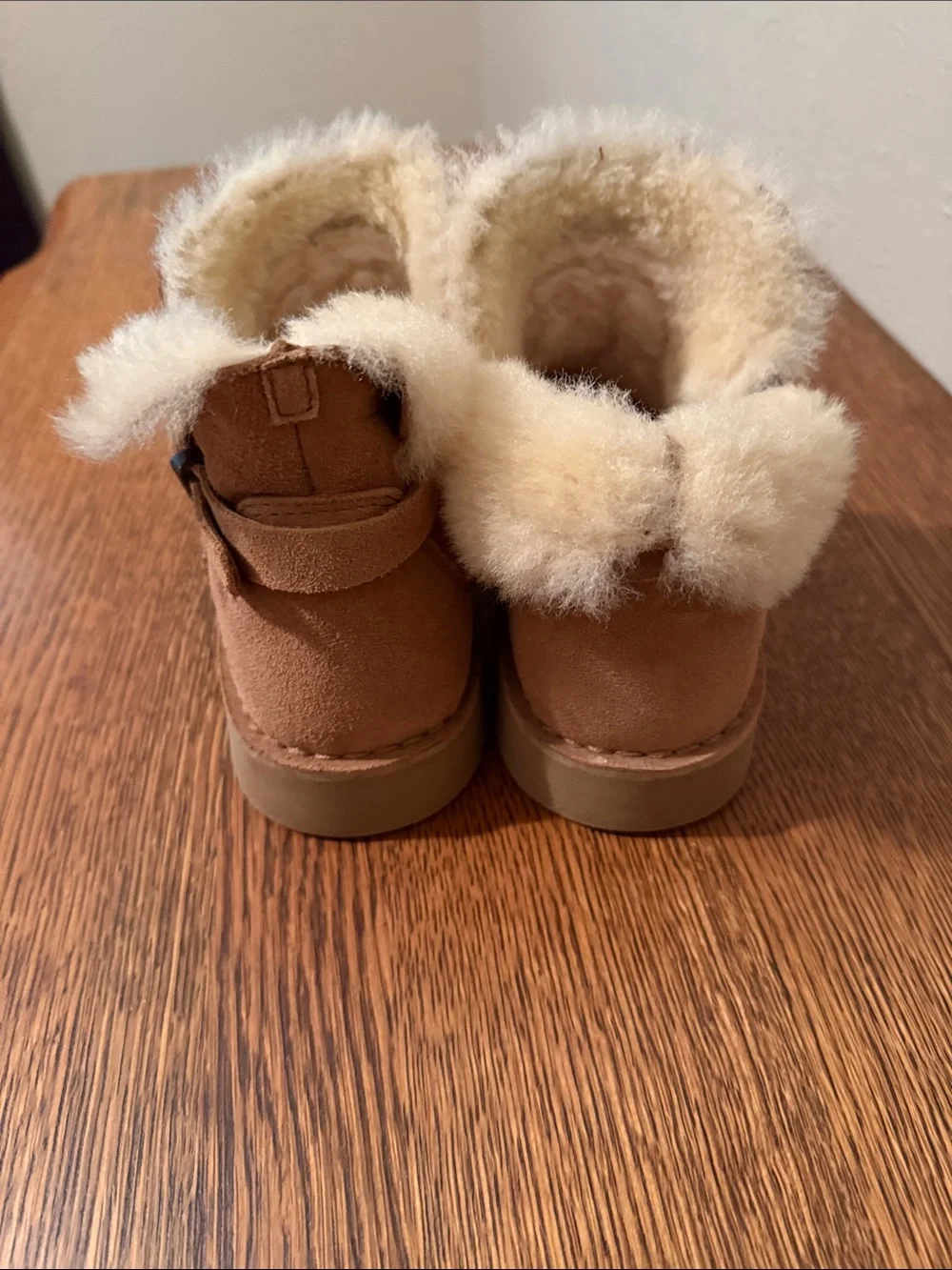 UGG Chestnut Suede Shearling Ankle Boots with Cream Lining